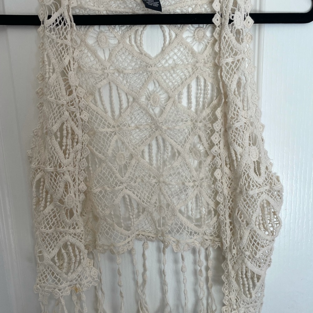 Cream lace cardigan